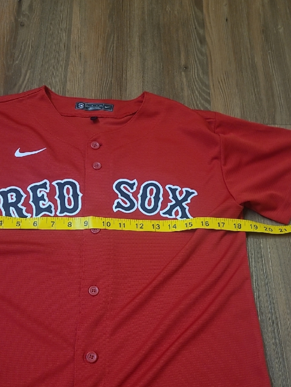 Nike Red‎ Boston 'RED SOX' Button-Front Baseball Jersey - Picture 7 of 16